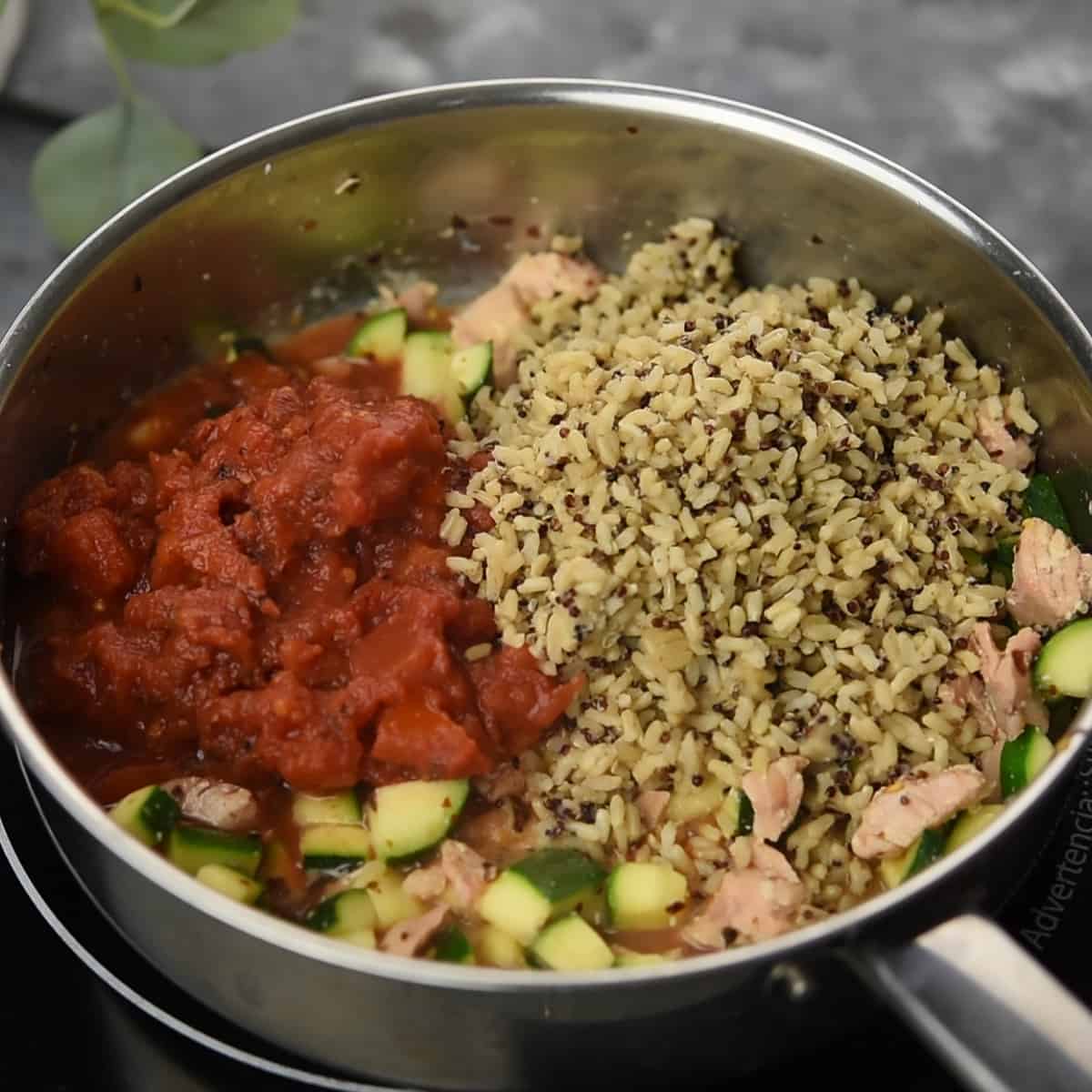 all ingredients add to the pan