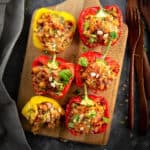 Spice up your weakened meals with this delicious vegetarian barley stuffed pepper recipe. The barley's texture holds well sauce and spices. 