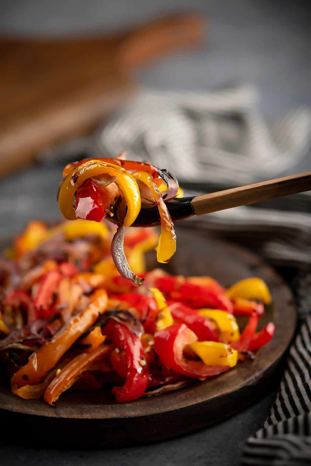 Oven Roasted Peppers And Onions