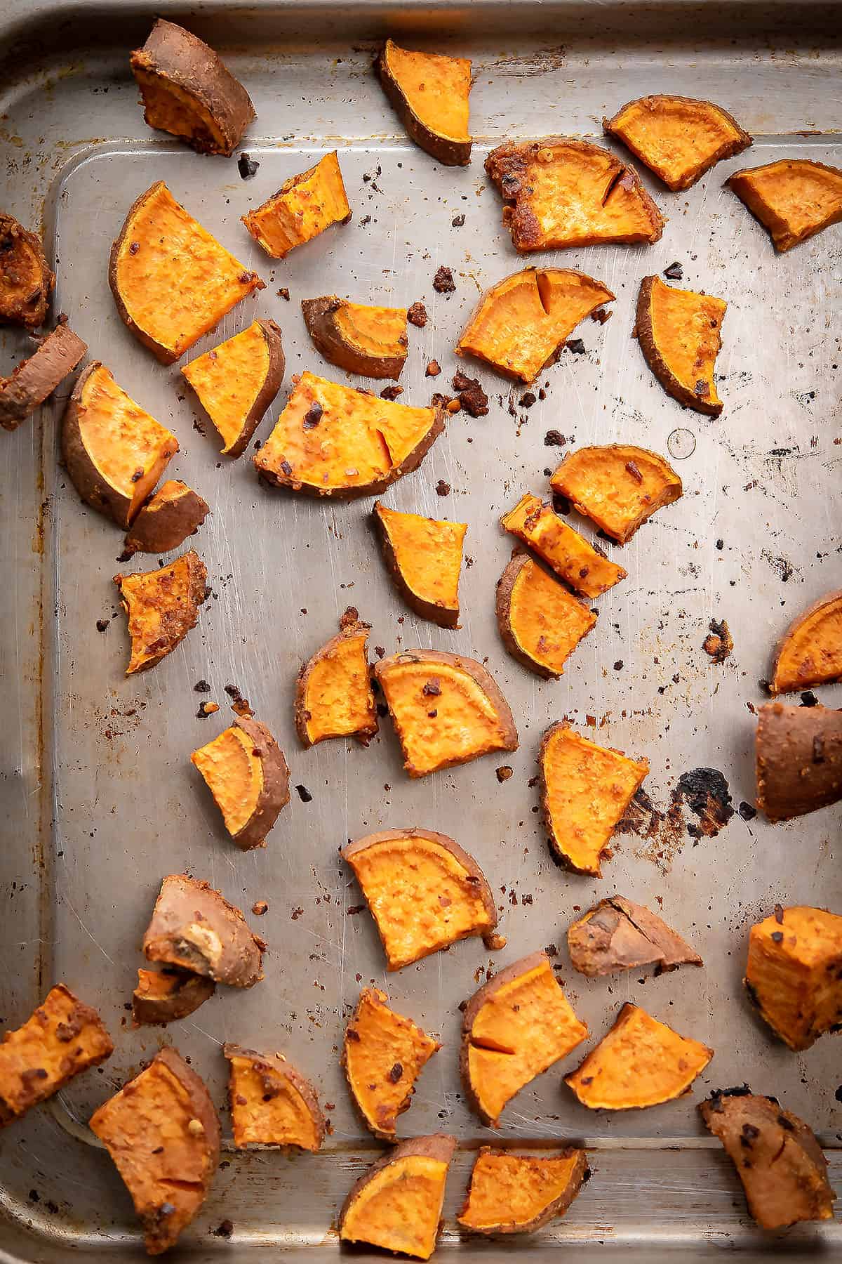 spice coated sweet potatoes are ready for snacking!