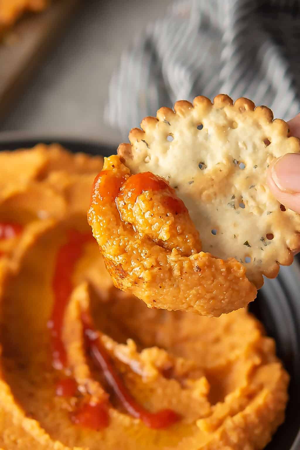 Carrot Sriracha Hummus