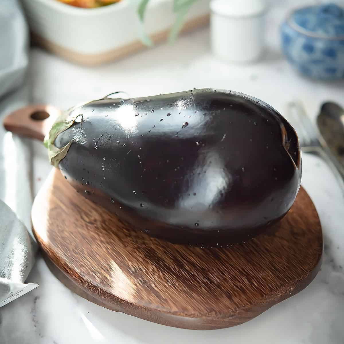 eggplant kept ready for cutting