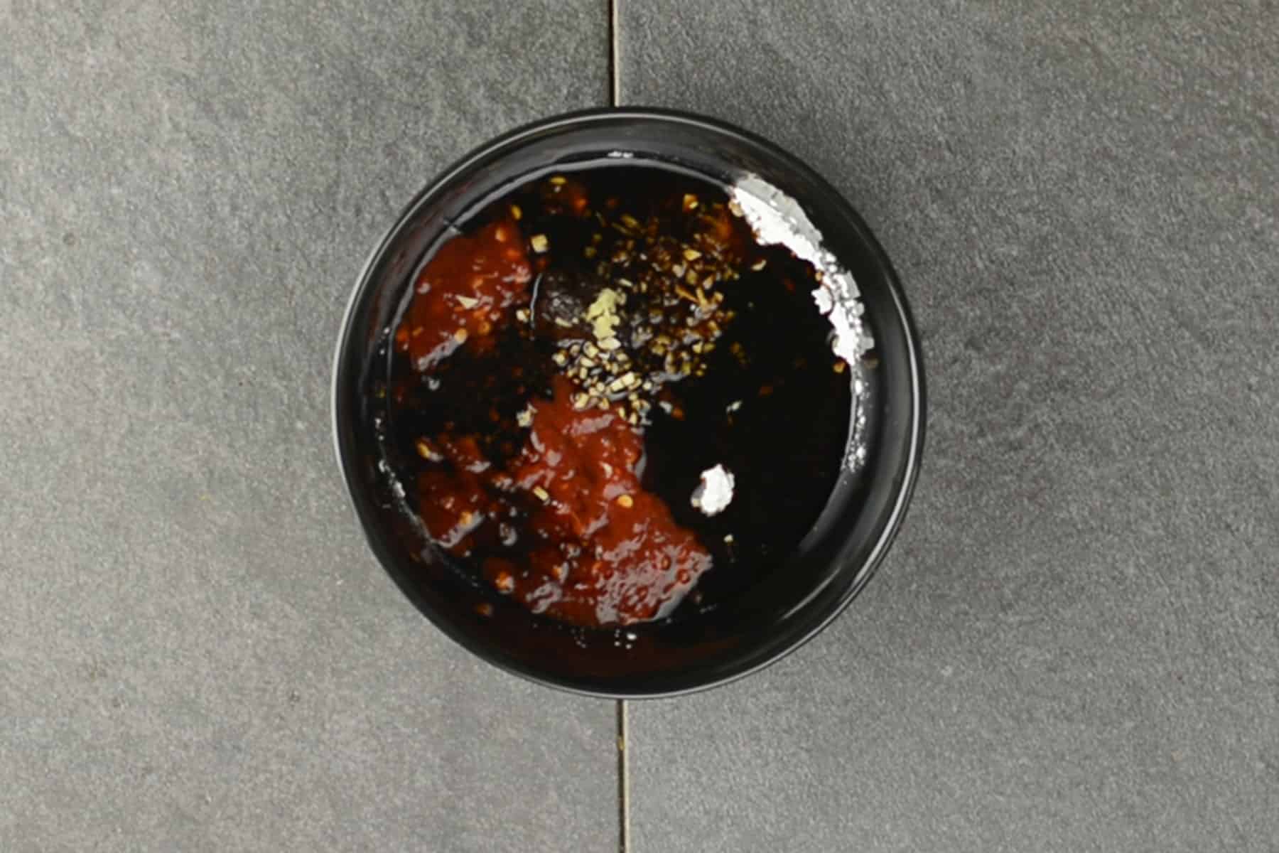 mix the sauce in a small mixing bowl