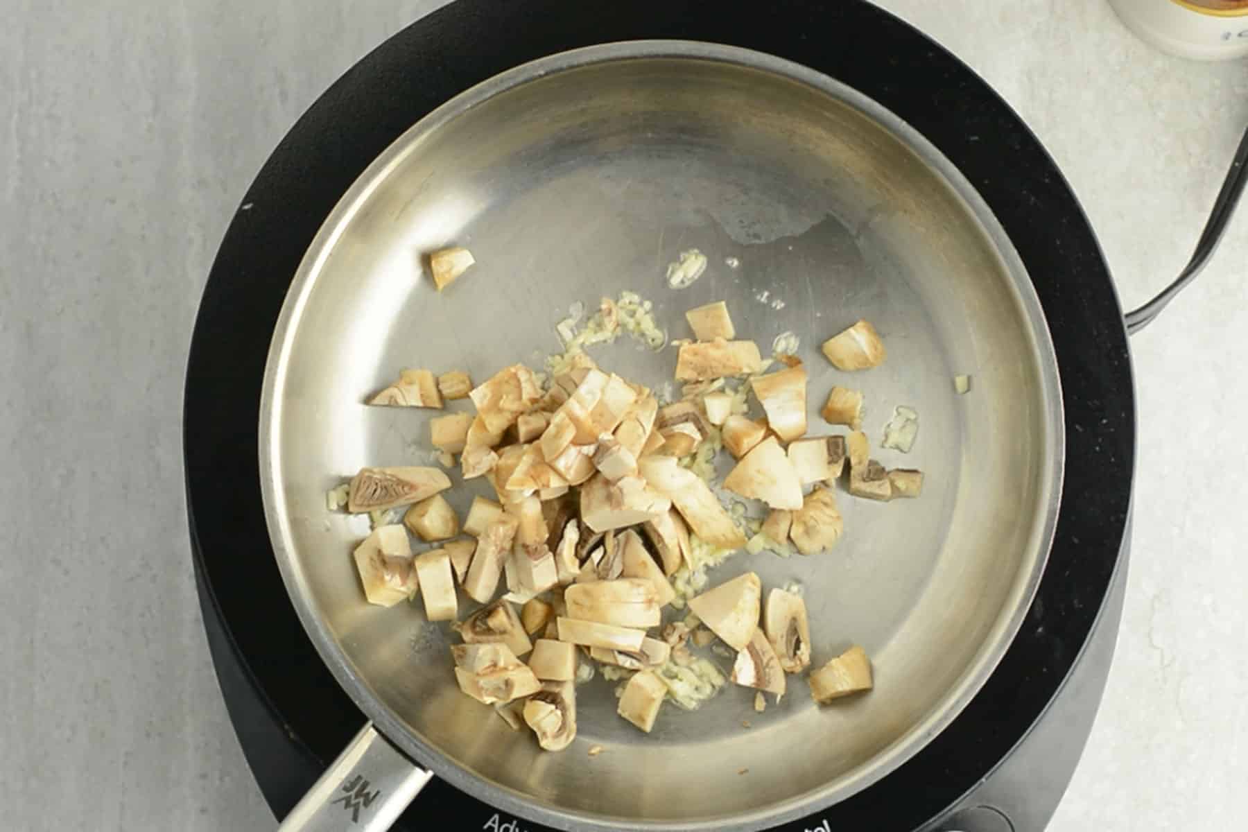 add mushroom in the pan