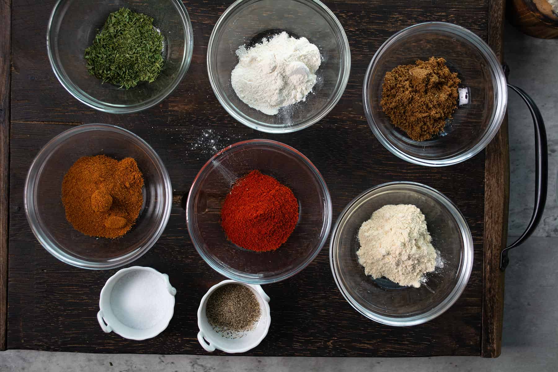 ingredients for cuban seasonings in a bowl