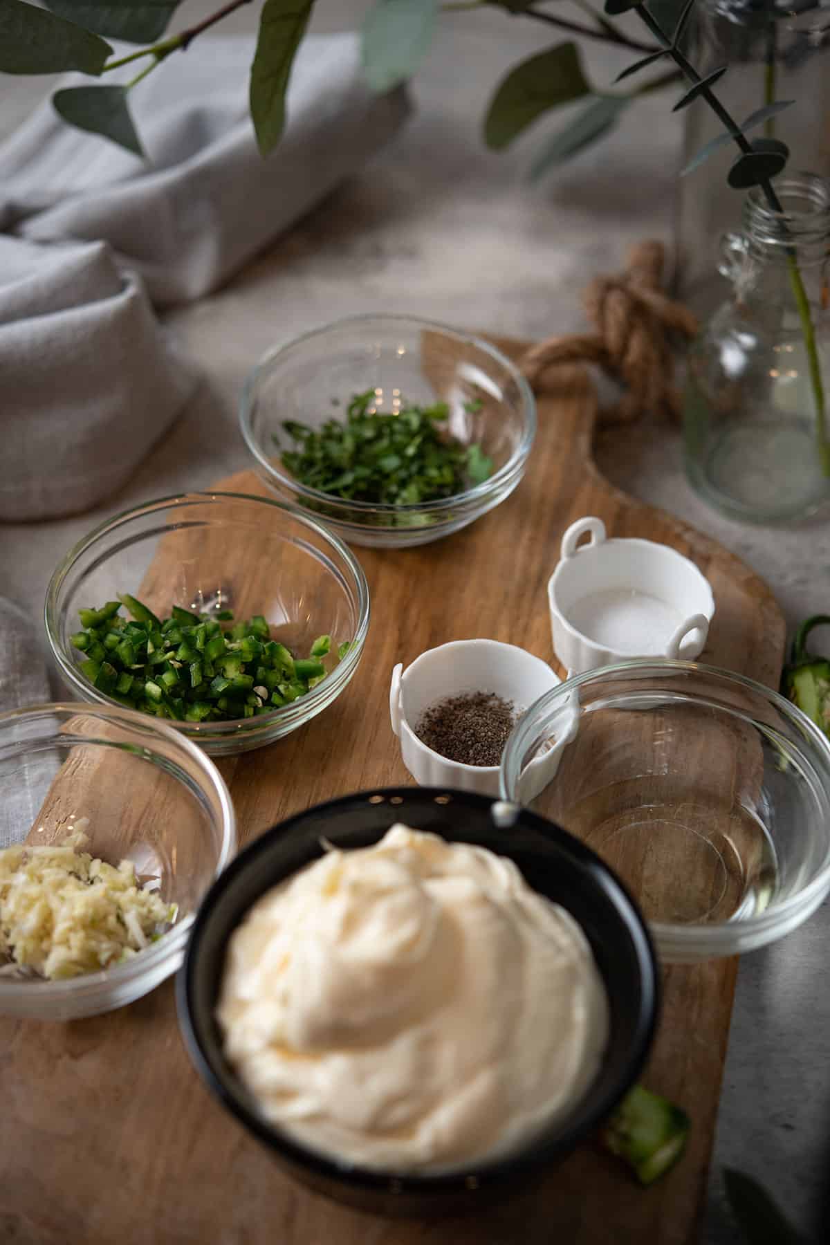 ingredients kept ready in bowls