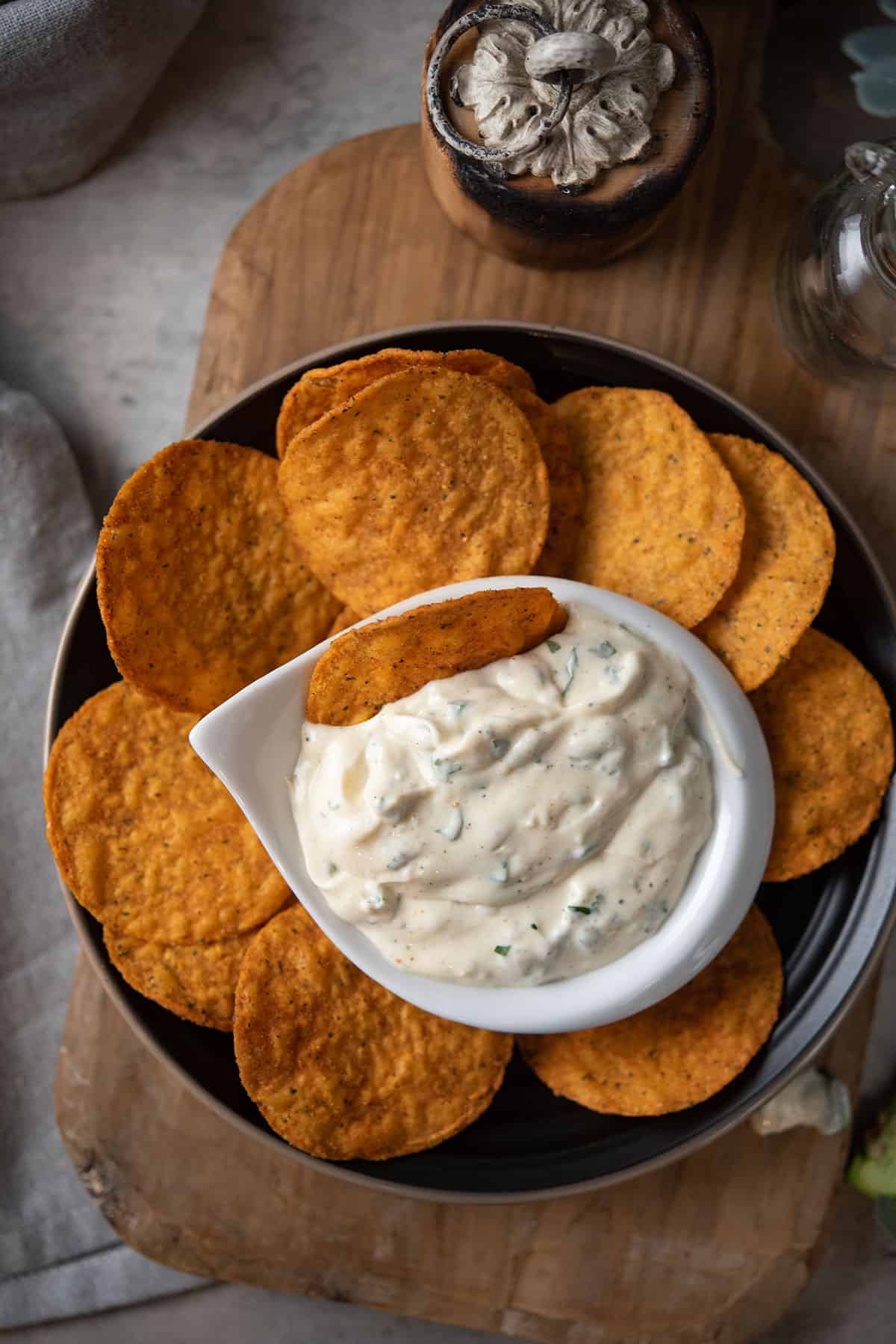 jalapeno mayo served with crackers