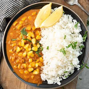 This corn curry recipe includes tips and secrets for making a delicious, creamy sauce. Customize to suit your personal preferences.
