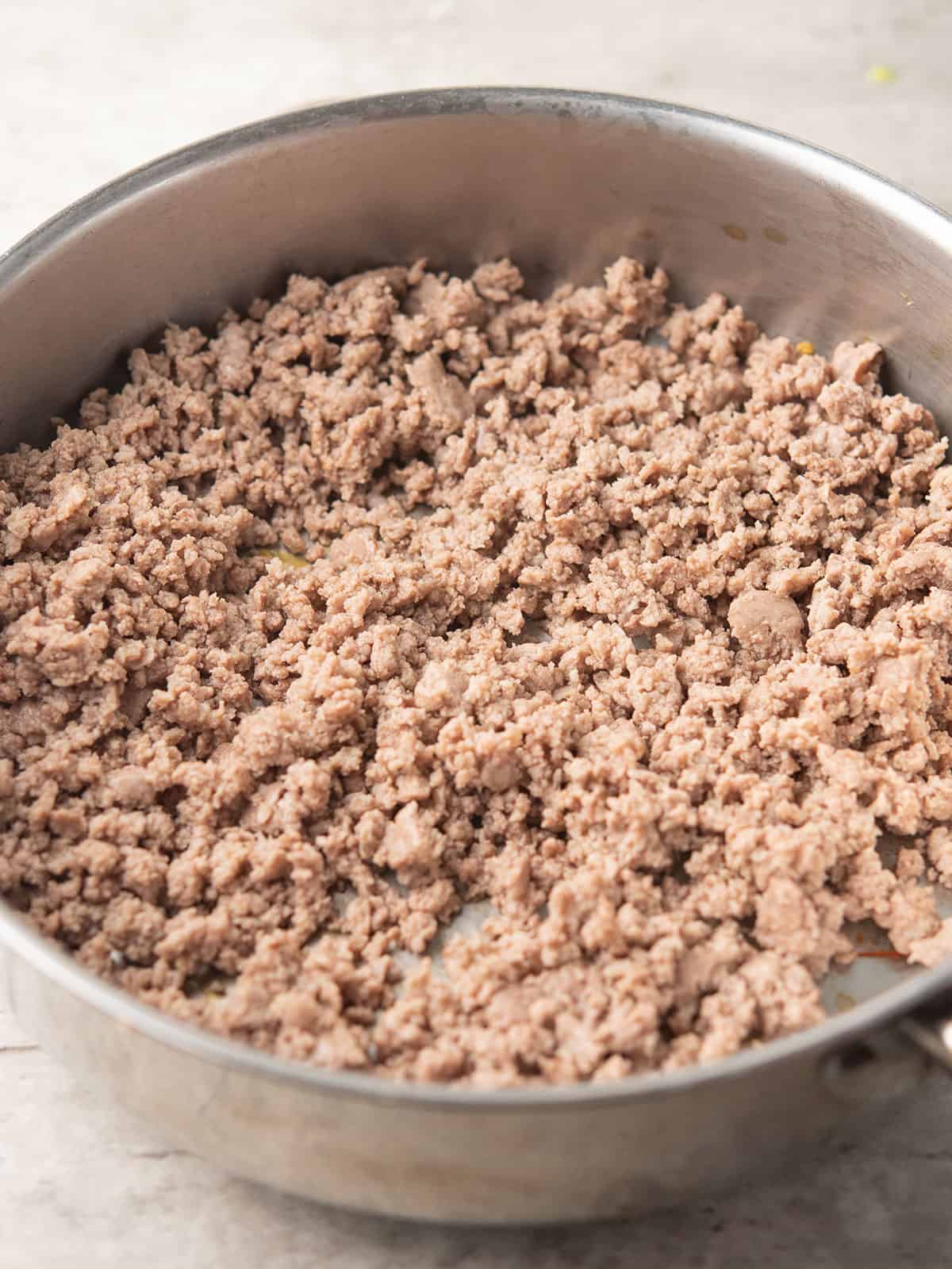step 2: cooked ground turkey 