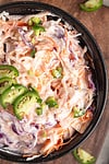 jalapeno coleslaw in a bowl