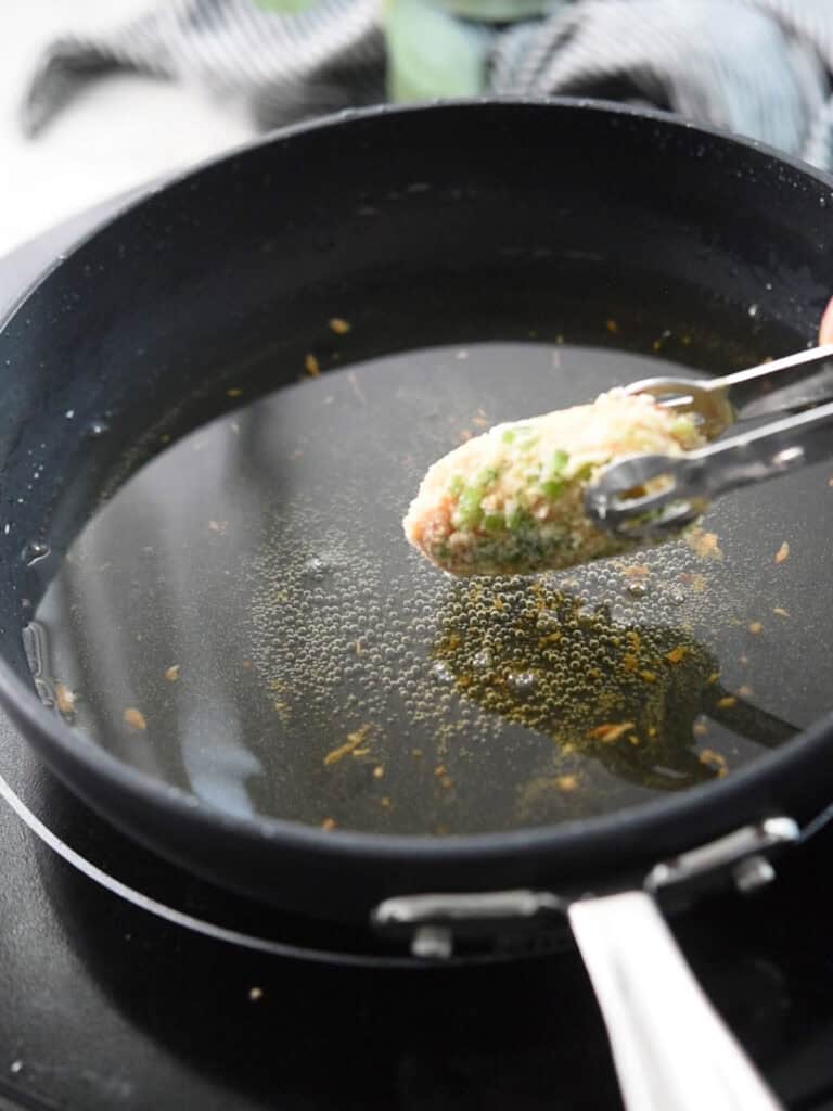 step 4: fianally frying cheese sticks in the oil for making Jalapeno Cheese Sticks