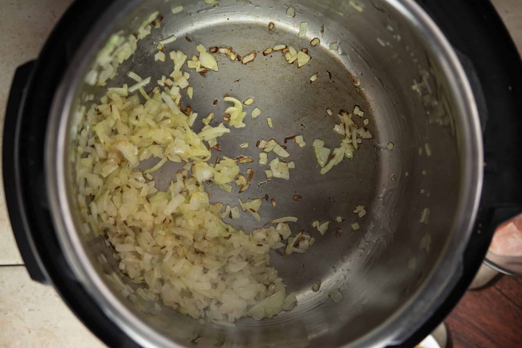 sauteing onion
