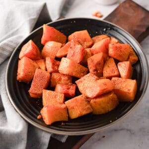 This Spicy roasted butternut squash, an easy, quick side dish.