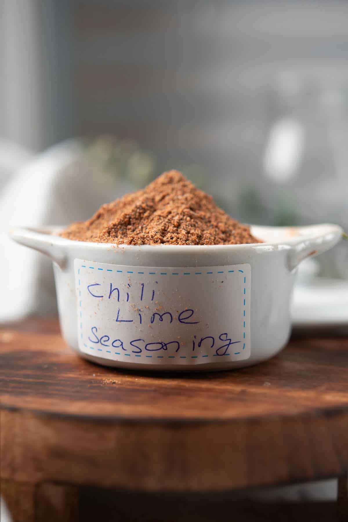 chili lime seasoning in a bowl