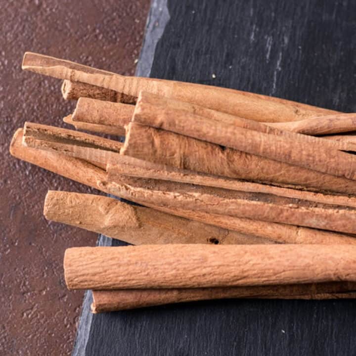 cinnamon sticks in a plate