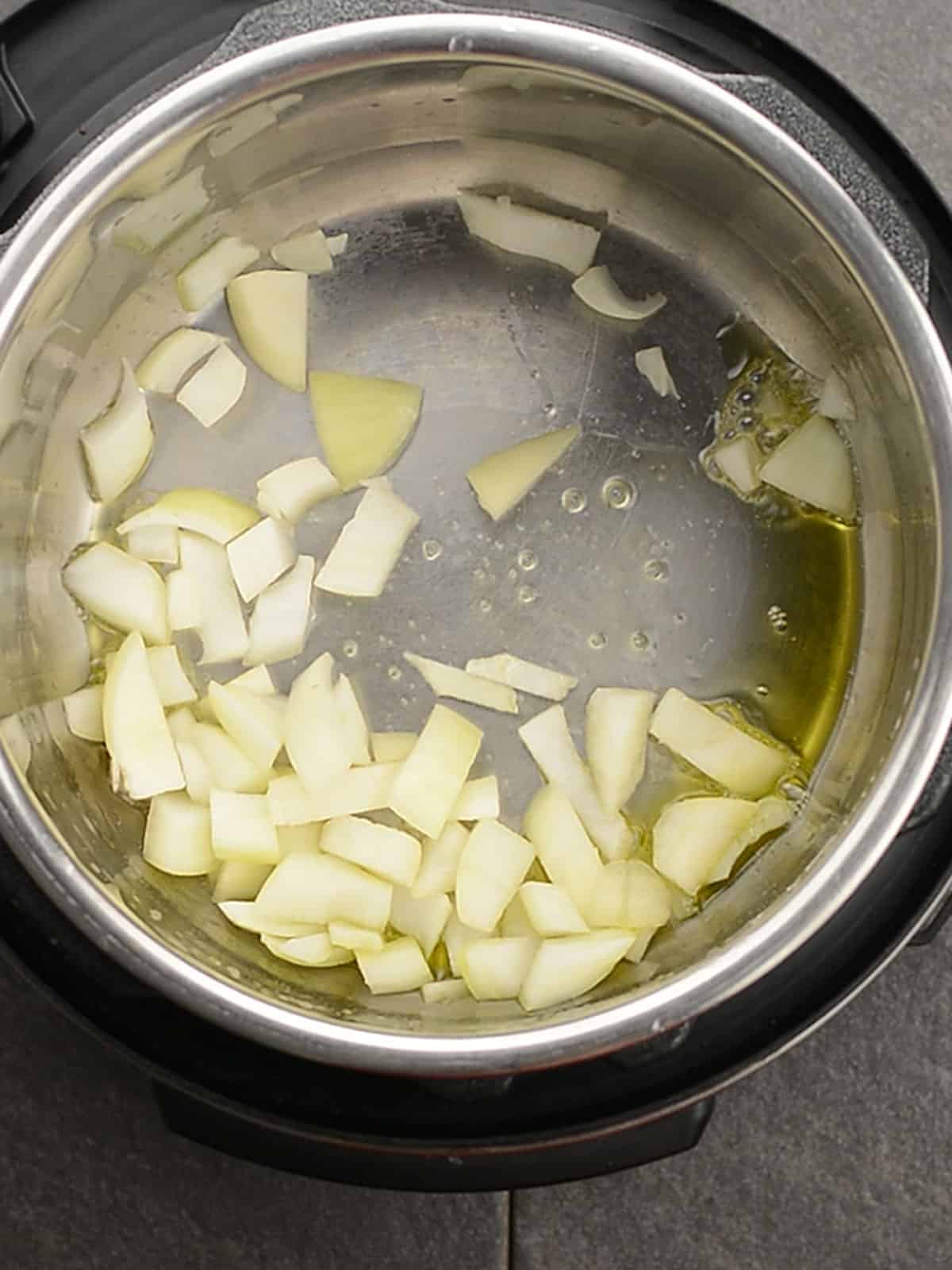onion sauteed in the instant pot