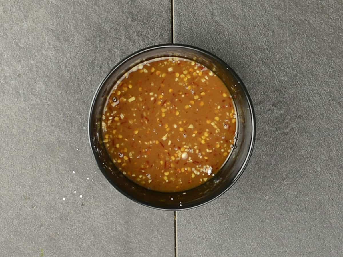 stirring all the ingredients