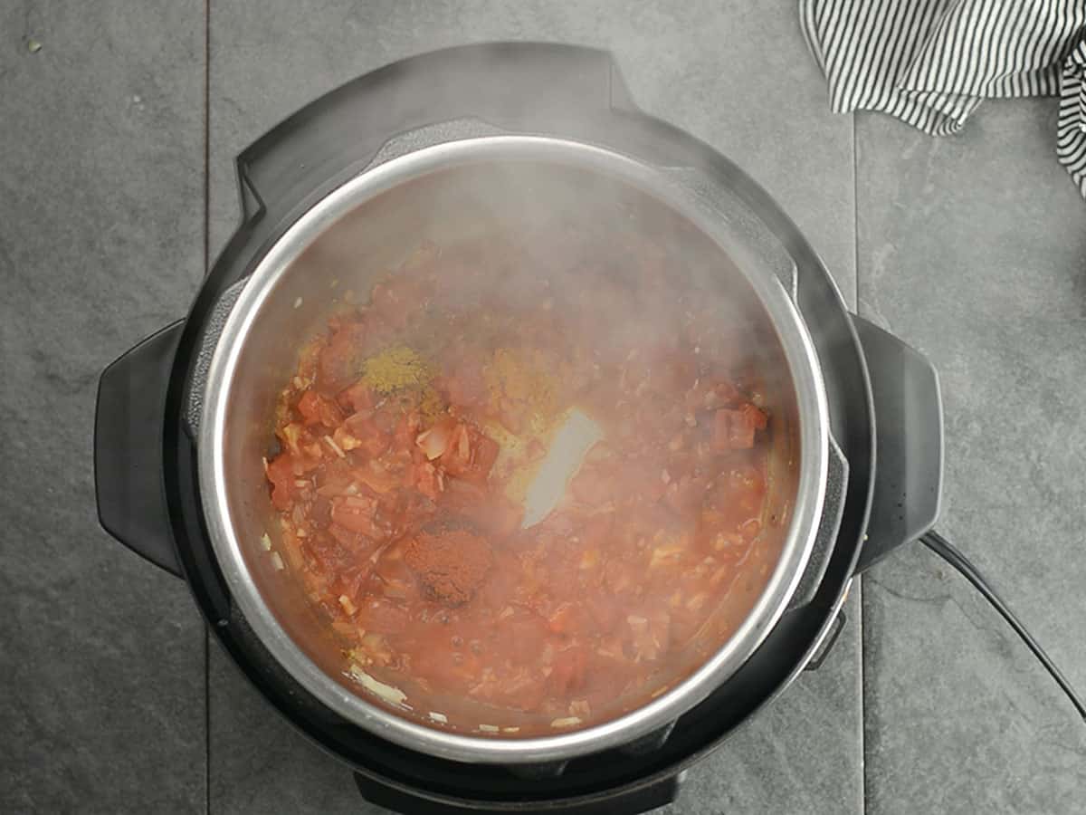 tomatoes and the spices added