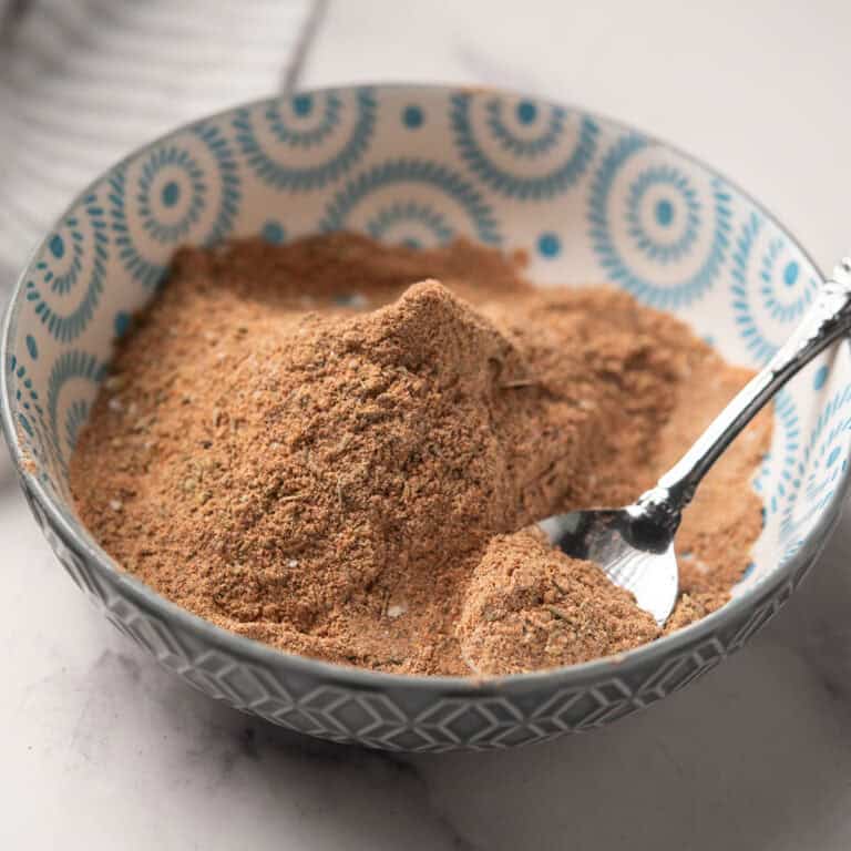 spicy turkey rub is ready to marinate, place in a bowl