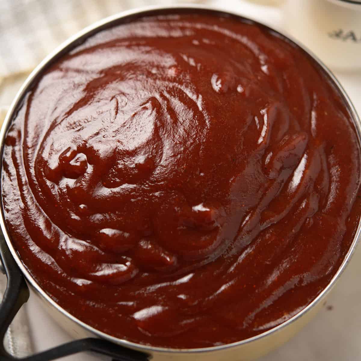 Sriracha BBQ Sauce, made with simple ingredients in under 15 minutes.