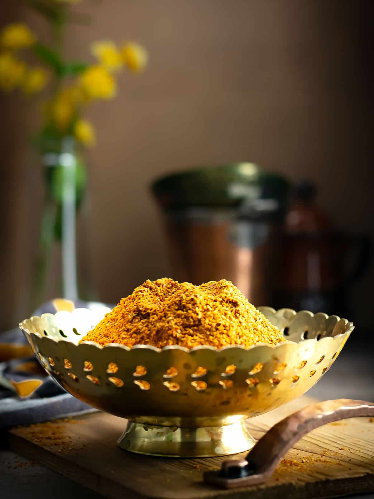 Madras curry powder in a bowl ready for making the food