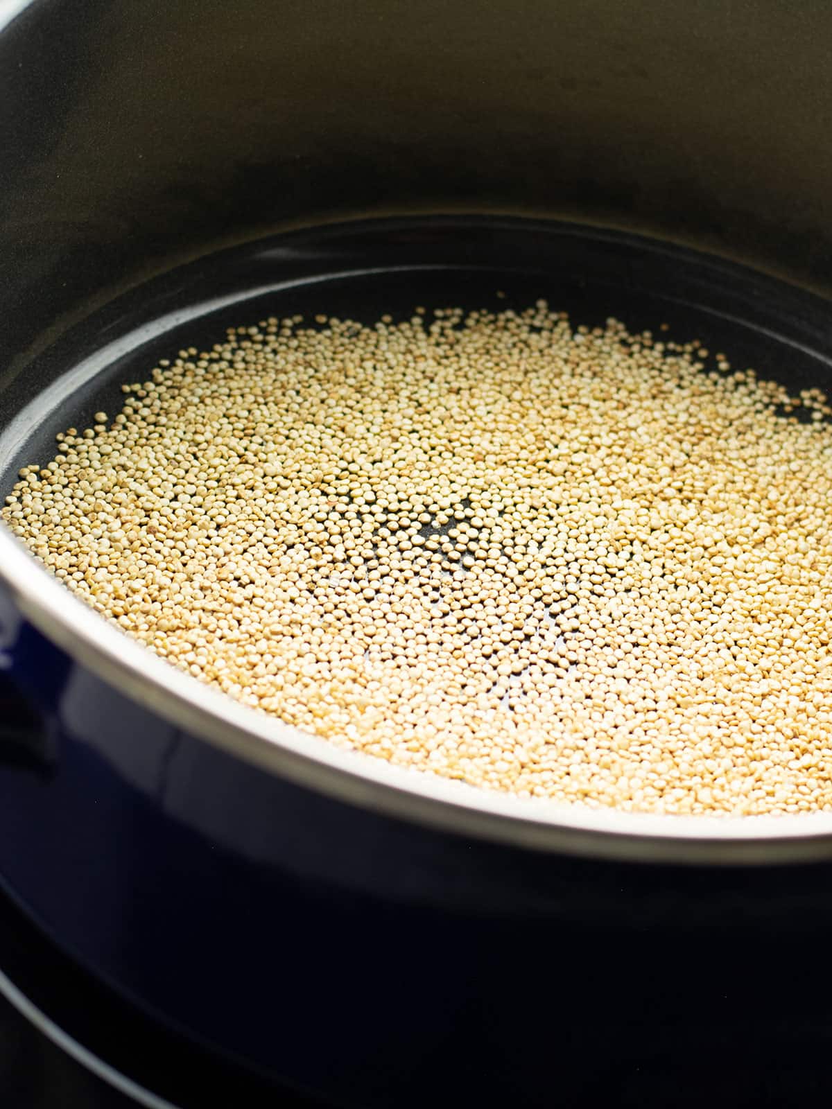 roasting over the pan
