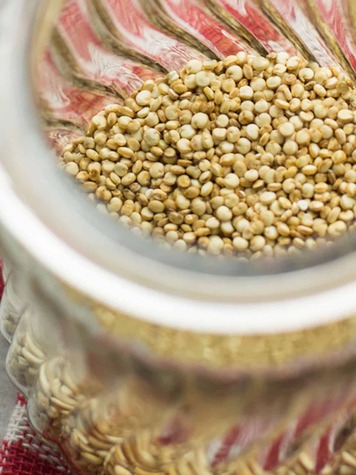 store the popped quinoa