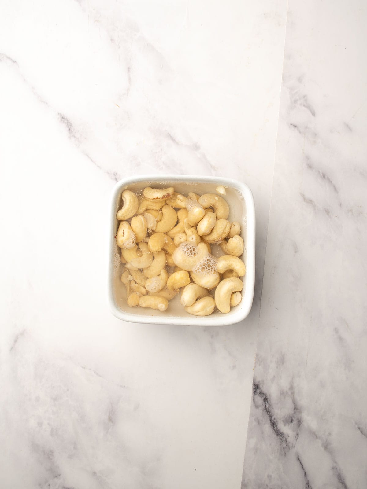 water added to cashew nuts