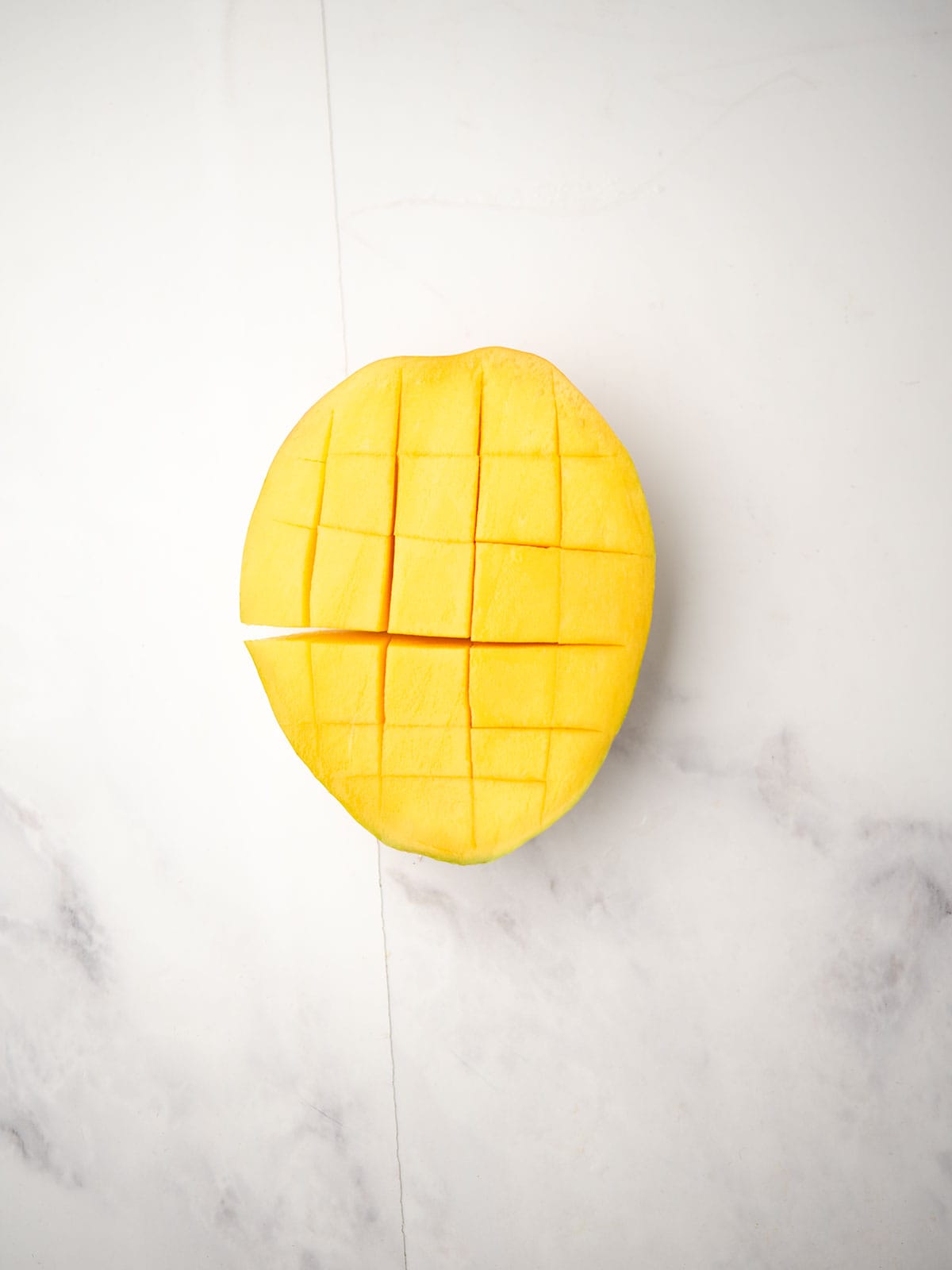 chop the mango into chunks