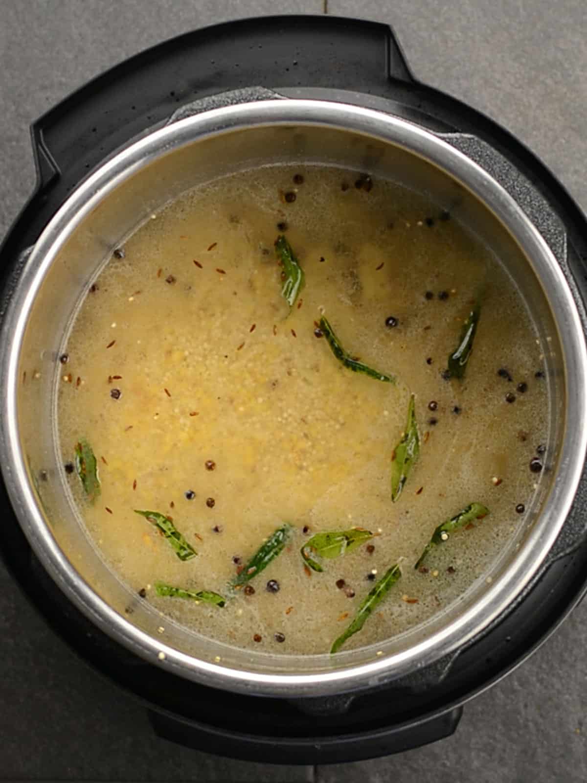 water added to cook the quinoa pongal