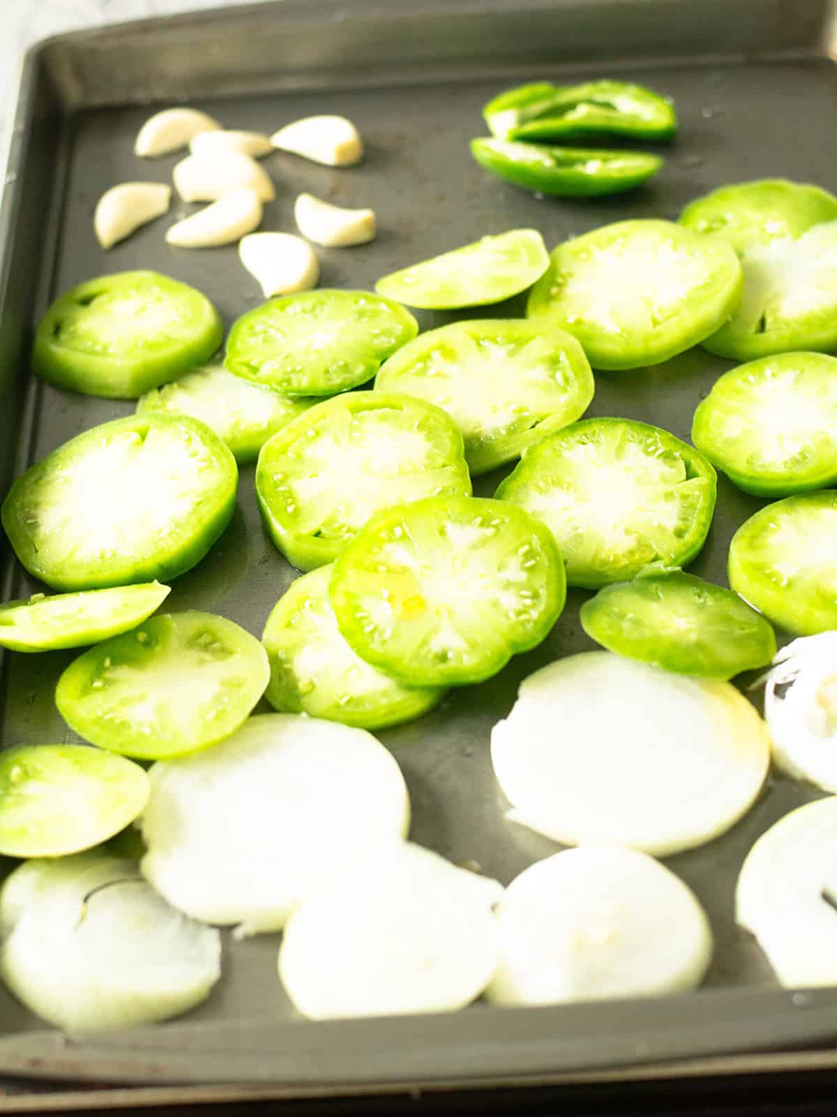 the ingredients are prepped and sliced