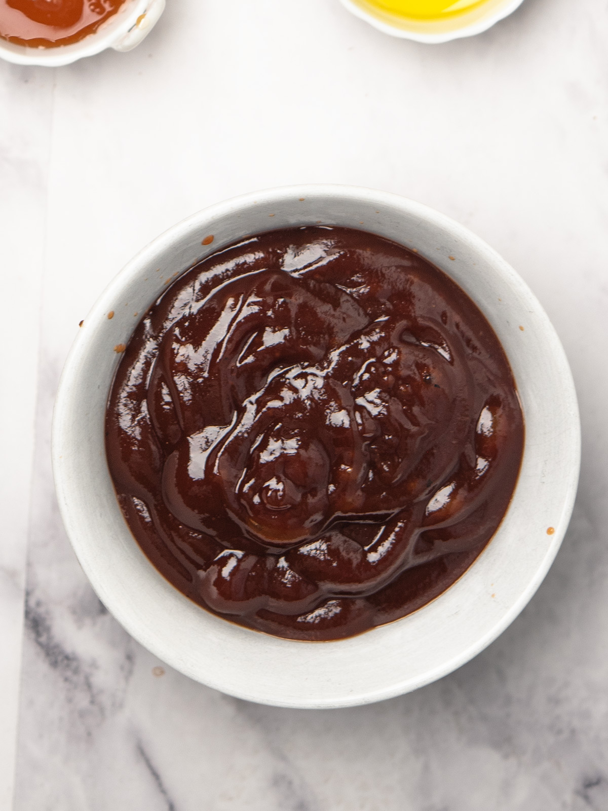 bbq sauce mixed with honey for caramalization