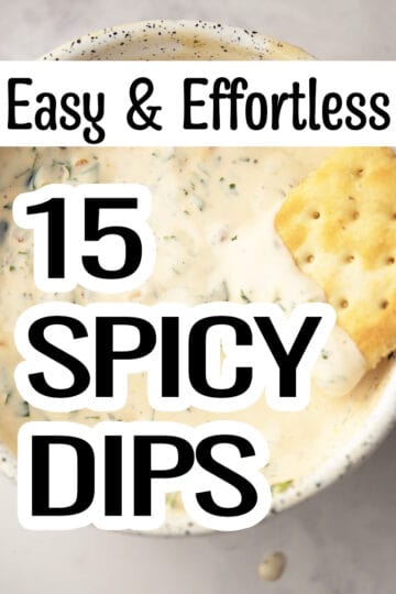spicy aioli recipes font with the background of a dipping sauce in a bowl.