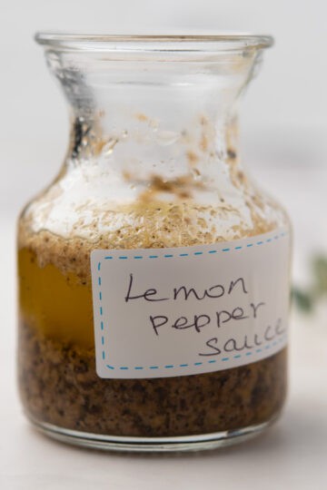 lemon pepper sauce is ready in the dinner table