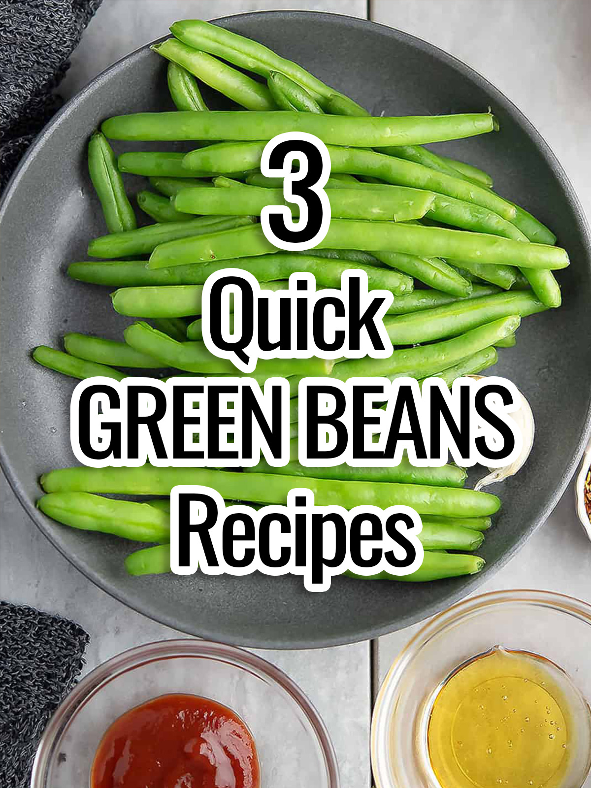 spicy green beans text over the green beans