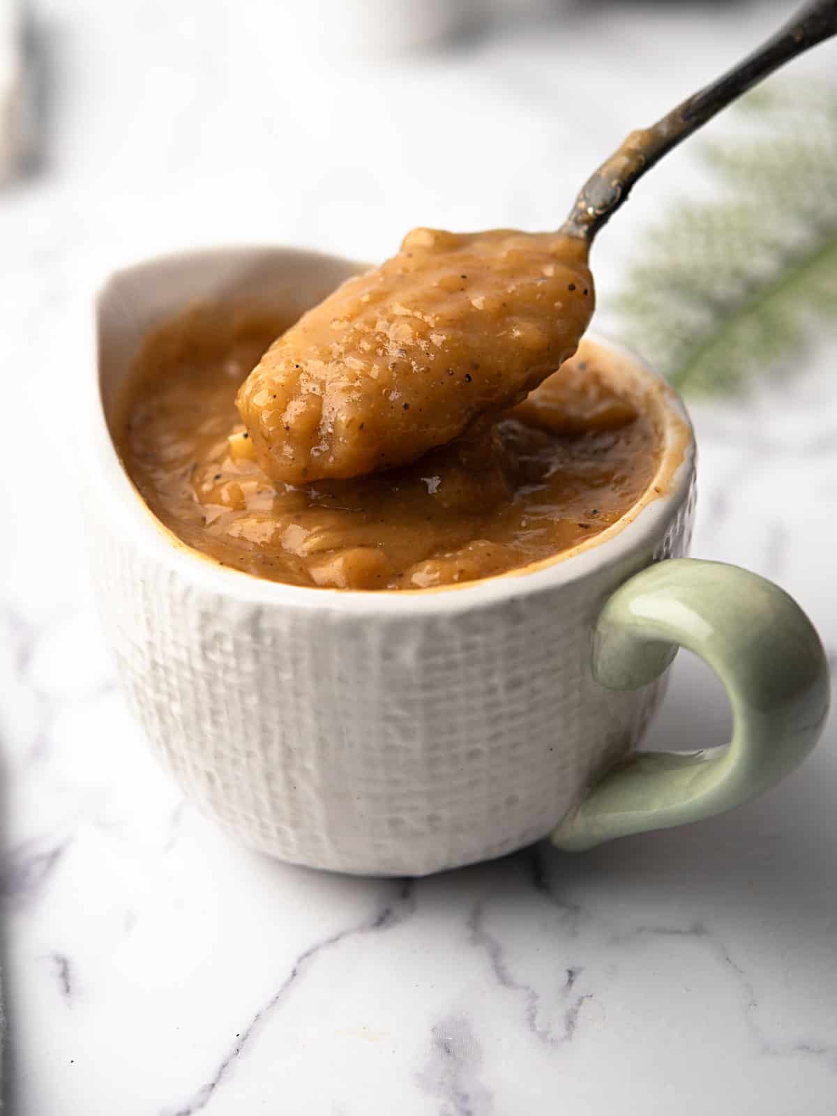 cajun gravy with the spoon