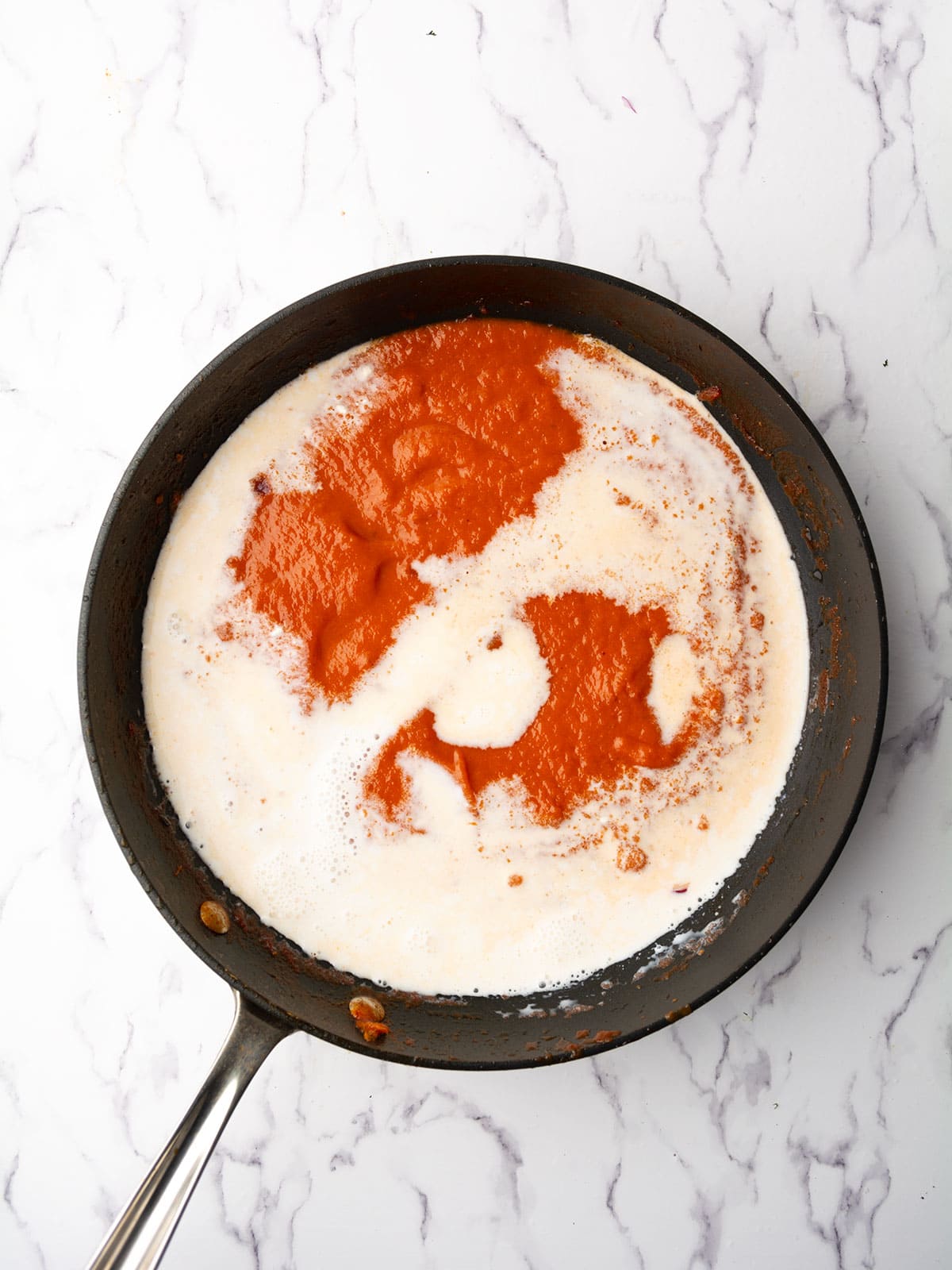 half and half added to the soup base